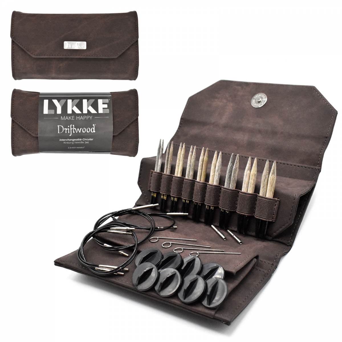 LYKKE Needles - Driftwood 3,5 in (ca. 9 cm)