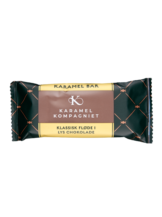 Karamel bar: Klassisk fløde i lys chokolade - Karamelkompagniet