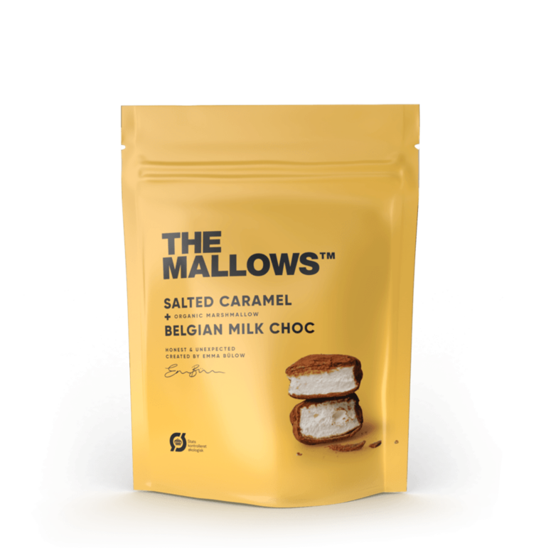 The Mallows - Salted Caramel - skumfiduser med mælkechokolade og karamel 90G