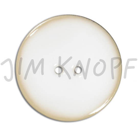 Knapper - Kokos med keramik look - Hvid 31 mm