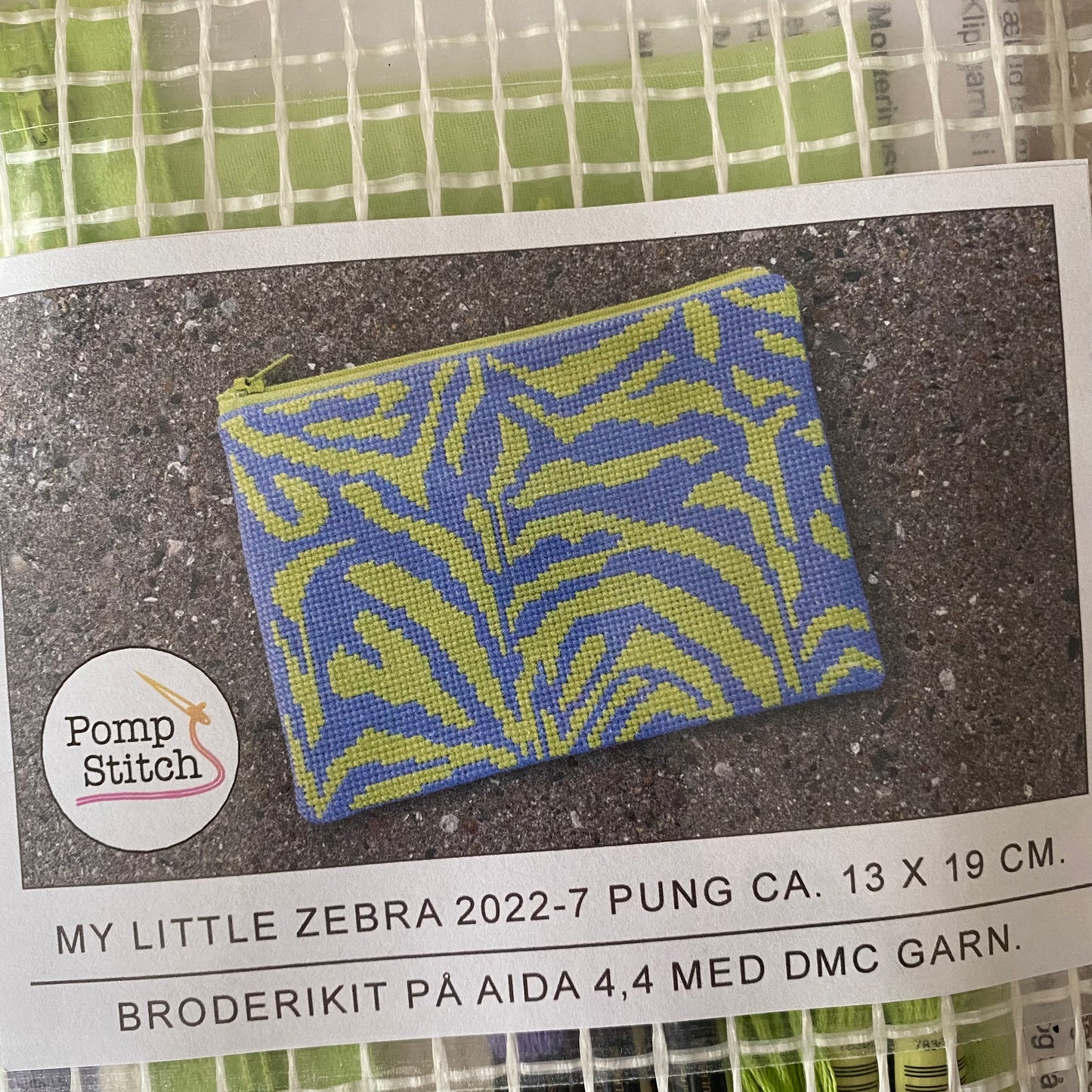 Pomp Stitch - My Little Zebra - Lilla/lime